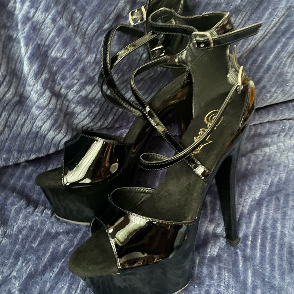 Elegant Black Patent Leather Heels